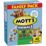 Mott's Fruit Flavored Snacks, Easter Basket Stuffers, Animals Assorted Fruit, Gluten Free Snack, Family Pack, 40 Ct, 32 oz