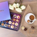 Gourmet Chocolate, Chocolate Gift Box for Her & Him, 20 Fancy Belgian Truffles, 8 Unique Flavors, Dessert Candy Gift Basket