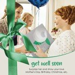 COHSRMN Get Well Soon Gift Basket for Women, Sympathy & Self Care Package, Candle Gift Set with Scented Candle, Mug, Eye Mask, Socks & Blanket