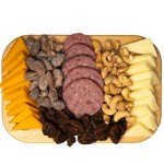 Sausage, Cheese and Nuts Gift Basket for Men, Women, Cashews, Almonds, Maple Pecans, 2 Cheeses, Summer Sausage - Birthday Gift for Men, Women, Family, Friends, Charcuterie