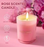 Birthday Gifts for Women, Mothers Day Gifts for Mom Daughter, Valentines Gift for Wife Girlfriend, Christmas Stocking Stuffers, Rose Candle Reed Diffuser Gift Set for Her
