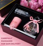 Birthday Gifts for Women, Mothers Day Gifts for Mom Daughter, Valentines Gift for Wife Girlfriend, Christmas Stocking Stuffers, Rose Candle Reed Diffuser Gift Set for Her