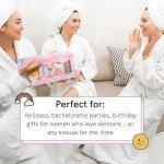 grace & stella Award Mothers Day Gifts for Friends, Gifts for Her - Travel Essentials for Moms with Under Eye Masks, Serum, Cleanser, Lip Balm - Perfect for Anniversary, Birthdays - Vegan Self Care