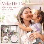 LaurGifts Orchid & Jasmine Spa Gift Baskets for Women – Luxury Birthday Bath Gifts for Mom, Wife, Sister, Friend - Self-Care and Relaxation Mother’s Day Gifts - Gift Baskets for Her for All Occasions