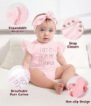 Golray 9pcs Baby Girl Gifts, Baby Shower Gifts for Girls Baby Toys 0-6 Months with Bunny Rattle, Blanket/Onesies/Headband/Socks, New Born Essential Stuff, Gender Reveal Ideas Infant Baby Gift Basket