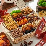 Broadway Basketeers Deluxe Thank You Dried Fruit And Nuts Gift Basket - A Premium Healthy Appreciation Gift - Corporate, Family & Friends