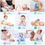 Bloobloomax Baby Rattles Toys for 0-12 Month, Infant Girl Boy Toys for Babies 3-6 Months, Newborn Hand & Foot Toys for 0 to 9 Months, Baby Shower Gifts Set with Wrist Rattle Socks