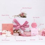 EXTALOW Spa Gifts for Women Bath and Body Gift Basket Mothers Day Gifts Rose Home Spa Set Self Care Gifts for Mom Sister Her Wife Birthday Gift for Women Spa Kit Care Package Thank You Gifts
