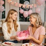 Gifts for Women, Mom, Wife, Girlfriend, Sister, Daughter, Grandma: Mothers Day Gifts, Happy Birthday, Christmas, Valentines Day, Pink Rose Spa Baskets Set