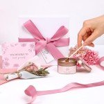 EXTALOW Spa Gifts for Women Bath and Body Gift Basket Mothers Day Gifts Rose Home Spa Set Self Care Gifts for Mom Sister Her Wife Birthday Gift for Women Spa Kit Care Package Thank You Gifts