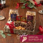 KREMERY Creamy Chocolate Cravings - Mothers Day, Chocolate Covered Pretzels & Caramel Popcorn Gift Basket, in Seagrass Tray + Ribbon (Premium, 2.5 lbs) Birthday Care Package - Kosher Dairy, USA Made