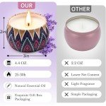 Scented Candles Gift Set, 4 Pack Aromatherapy Candles, Stress Relief Gifts for Women, Up to 120H Burning, Candles for Home Scented, Ideal for Birthday, Diwali, Christmas Gifts