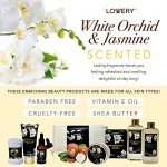 Mothers Day Gift Basket for Mom, Bath and Body Gift Basket for Women and Men – Orchid & Jasmine Home Spa Set With Body Scrubs, Lotions, Oils, Gels and More - Care Package for Women & Men - 9 Piece Set