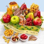 A Gift Inside Sympathy Orchard Delight Fruit and Gourmet Gift Basket