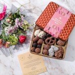 Mothers Day Chocolate Gift Basket, Food Gifts Arrangement Platter, Gourmet Snack Box, Mom, Her, Grandmother, Mother - Bonnie & Pop