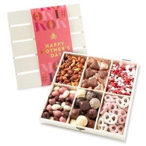 Mothers Day Gift Basket | Candy and Nut Sweet and Savory Gourmet Snack Box | Chocolate Flowers and Candy | Best Gift Idea for Mom, Women, Her, Mother, Grandmother- Bonnie and Pop