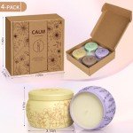 WarmEmbrace Scented Candles for Mom Women, 17.6oz Romantic Candles for Women Girl Candle Set, 120H Burning, Soy Candle for Home Scented, Lavender | Vanilla | Rose & Sandalwood | Jasmine - 4 Pack