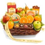 A Gift Inside Sympathy Orchard Delight Fruit and Gourmet Gift Basket
