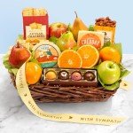 A Gift Inside Sympathy Orchard Delight Fruit and Gourmet Gift Basket