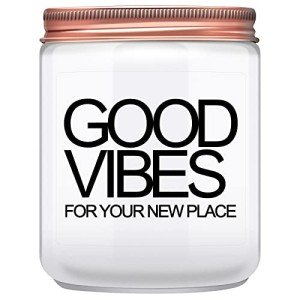 House Warming Gifts New Home, New Home Gifts, Good Vibes Candle, New House Essentials Best Presents for Women Couple Friends - Lavender Candles