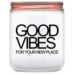 House Warming Gifts New Home, New Home Gifts, Good Vibes Candle, New House Essentials Best Presents for Women Couple Friends - Lavender Candles