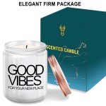 House Warming Gifts New Home, New Home Gifts, Good Vibes Candle, New House Essentials Best Presents for Women Couple Friends - Lavender Candles