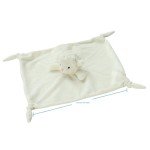 CREVENT Baby Welcome Gift Set Storage Basket with Two Blankets+ A Security Blanket + A Taggie + A Gift Bag with Ribbon (Ivory)