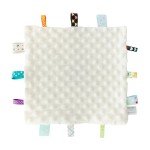 CREVENT Baby Welcome Gift Set Storage Basket with Two Blankets+ A Security Blanket + A Taggie + A Gift Bag with Ribbon (Ivory)