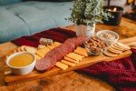 Yukon Gift Basket by Dan the Sasuageman - Featuring Naturally Smoked 100% Beef Summer Sausages, Wisconsin Cheddar Cheese, Specialty Sweet Hot Mustard, Grainy Dijon, Flavor Infused Almonds, Crackers, and Sweets