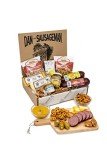 Dan the Sausageman Sounder Gourmet 11 item Snacks Gift Box, Featuring Summer Sausage Beef, Vintage Swiss & Cheddar Cheese, Sweet & Hot Mustard, Pretzels, Addiction Granola, & Garlic Olives, Almond Roca