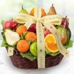 A Gift Inside With Sympathy California Bounty Fruit Gift Basket