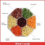 Father's Day Dried Fruit Gift Basket - 7 Sweet Tropical Gourmet Dried Fruit - Assorted Food Gift Box for Birthday, Sympathy, Men & Women.