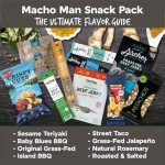 Macho Man Snack Pack Jerky Gift Box - High Protein Snacks for Men, Curated Beef Jerky Assortment Gift Box for Men, Husband, Dad, Boyfriend, Low Carb Keto