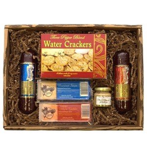 Gift Basket Village Gourmet Meat and Cheese Gift Set - Swiss Cheese & Summer Sausages - Get Well Soon Gift Baskets for Women - Sympathy Gift Baskets - Perfect for Holidays & Special Occasions