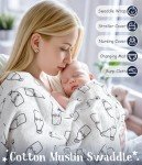 Golray Baby Boy Gifts for Baby Shower, 10pcs Newborn Essential with Fox Lovey/Blanket/Onesie/Wooden Rattle/Socks/Bib/Suitcase, Welcome Baby Gift Box Gender Reveal Infant Boy Gift Basket Set 0-6 Month