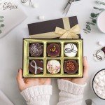 Fathers Day Cookies Gift Basket - Gourmet Treats for Dad, Delicious Chocolate Gift Basket for Men, Husband, or Grandpa - Fancy Chocolate Covered Cookies for Gifting, 6 Count
