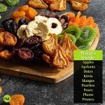NUT CRAVINGS Fathers Day Gourmet Dad Treats - Dried Fruit Flower Arrangement in Wooden Apple-Shaped Gift Basket + Tray (9 Assortment) Healthy Snack Care Package, Kosher