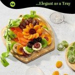NUT CRAVINGS Fathers Day Gourmet Dad Treats - Dried Fruit Flower Arrangement in Wooden Apple-Shaped Gift Basket + Tray (9 Assortment) Healthy Snack Care Package, Kosher