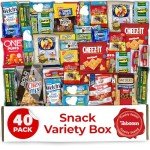 Snack Box Care Package 40 Count Gift Box - Large Variety Snacks & Treats for College Students, Adults, Kids, and Office Treats
