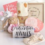 New Born Baby Girls Gift - Baby Shower Gifts for Girls - Baby Girl Gift Basket Newborn Baby Girl Gift Set Gender Reveal Ideas Welcome Baby Girl