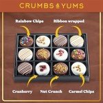 Fathers Day Cookies Gift Basket - 12 Gourmet Chocolate Covered Sandwich Cookies with Assorted Toppings - Assorted Food Gift Box for Fathers Day, Mothers Day, Family, Sympathy, Men & Women.