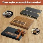 Fathers Day Cookies Gift Basket - 12 Gourmet Chocolate Covered Sandwich Cookies with Assorted Toppings - Assorted Food Gift Box for Fathers Day, Mothers Day, Family, Sympathy, Men & Women.
