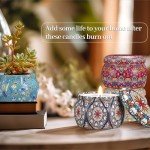 TranquilBliss Scented Candle Set, 4 Pack Soy Wax Candles, 120H Burn Time, Ideal Gifts for Women, Birthday Presents