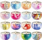 YOROXRG 16 Pack Scented Candles Gift Set - 2.5oz Strong Fragrance Natural Soy Wax Candles in Portable Travel Tin Jars - Perfect for Home Decoration and Gifting