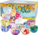 YOROXRG 16 Pack Scented Candles Gift Set - 2.5oz Strong Fragrance Natural Soy Wax Candles in Portable Travel Tin Jars - Perfect for Home Decoration and Gifting