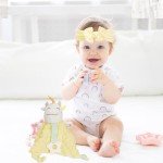 Elysirise Baby Girl Gifts, for Girls,Newborn Essentials Baby Girl Basket,Wooden Baby Gift Basket Swaddle Blanket Rattle Toy Headband Bow Infant