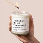 LUMELOOM Retirement Gift for Woman, Men - 9oz Lavender Scented Soy Wax Candle- Best 2025 Retired Gifts for Women, Men, Friends, Coworker, Teacher, Funny Retirement Candle