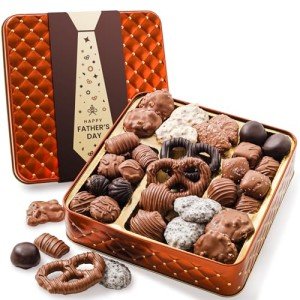 Fathers Day Chocolate Gift Basket, Gourmet Food Snack Box, Present Delivery Idea, Dad, Him, Grandfather, Father - Bonnie & Pop- Shipped With Ice