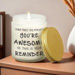 BFJLIFE Candles Gifts for Women Inspirational Unique Valentines Mothers Day Christmas Birthday Gifts for Her Sister Best Friend Wife Girlfriend Stocking Stuffers for Women Lavender Scented Candle