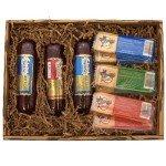 Gift Basket Village Classic Meat and Cheddar Cheese Gift Box - Gourmet Birthday Gifts for Men, Charcuterie Boards, Premium Artisanal Selection for Meat Lovers, Ideal for Holiday & Corporate